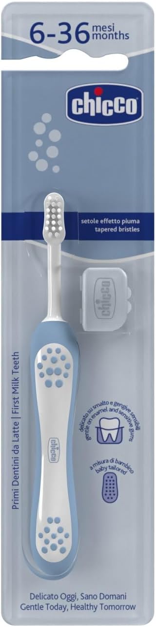 Chicco First Teeth Toothbrush 6-36m, Indigo - Image 1